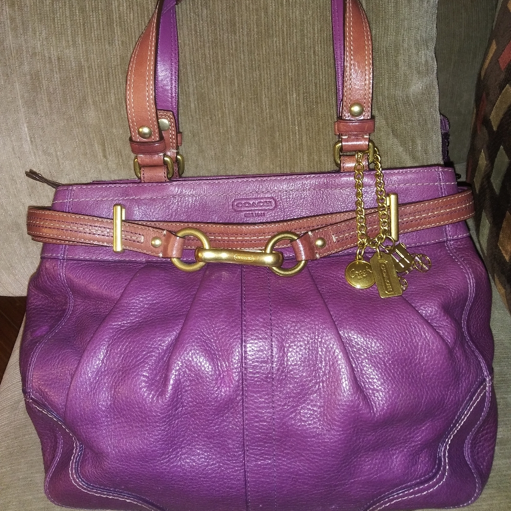 Coach purse purple